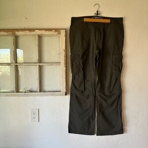 REI Hiking Zip-off Pants - Dark Olive, Size 12